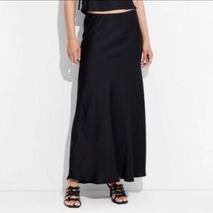 wild fable Black Flowing Maxi Skirt